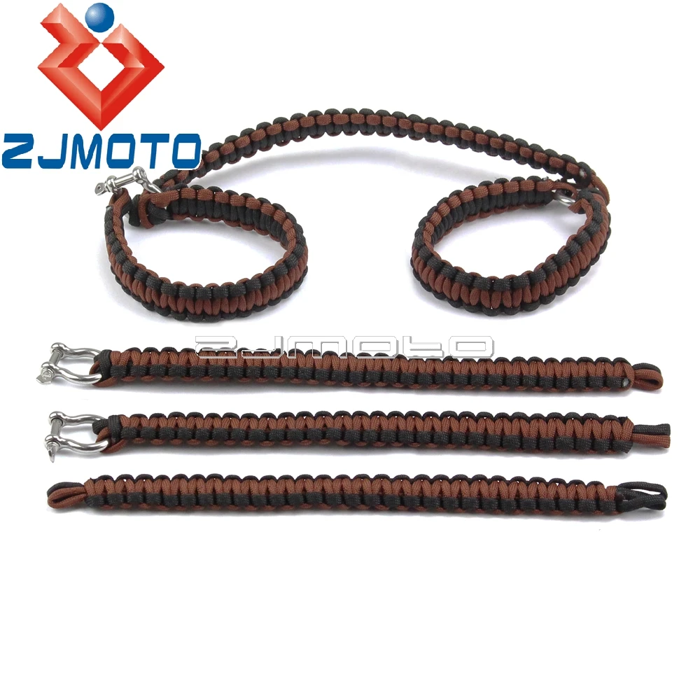 

ZJMOTO High Quality Paracord Grab Handles Weave Red Full Set For Jeep Wrangler CJ YJ TJ JK 2-door Free Shipping