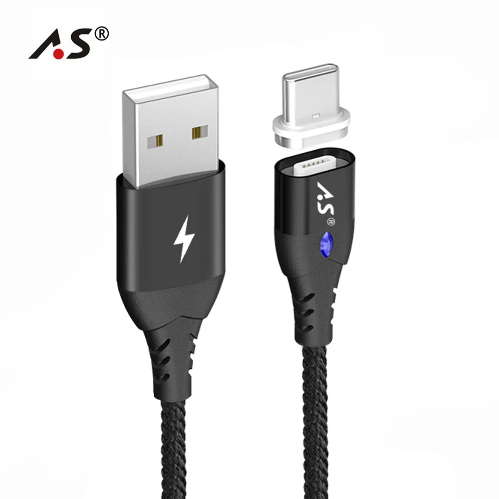 A.S Магнитный кабель USB Type-C с функцией быстрой зарядки телефона магнит для