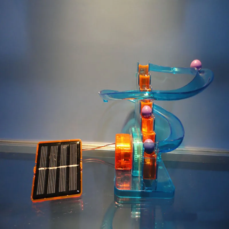 Движение мяча! Творческие игрушки на солнечной батарее для детей собранные в