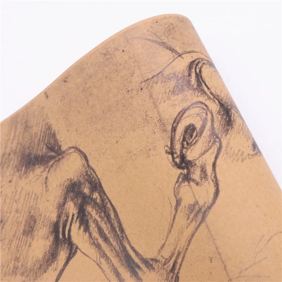 ВИНТАЖНЫЙ ПЛАКАТ Leonardo Da Vinci с изображением лошадок для дома и гостиной, FDD 42,5x30,5 см