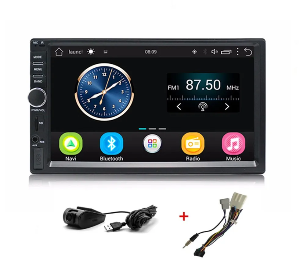 Panlelo Авто Радио 2 Din 7 дюймов Android стерео аудио Bluetooth Wifi FM Радио Видео плеер gps навигация для Nissan Dvr/Dab - Цвет: Nissan iso and dvr