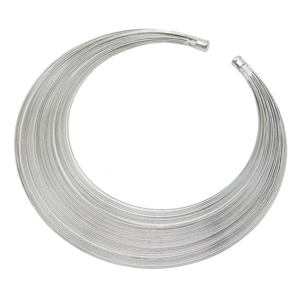 Модное многослойное ожерелье UKMOC в стиле панк с металлической проволокой