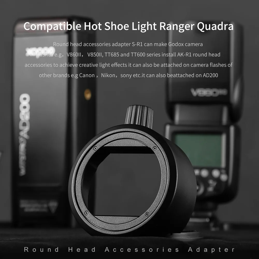 В наличии Godox S-R1 адаптер вспышки AK-R1 переходное кольцо для TT685 V860II V350 TT600 Yongnuo Canon Nikon