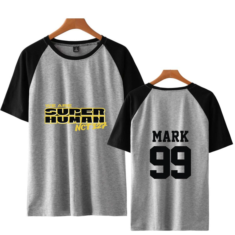 NCT 127 WE ARE SUPERHUMAN летняя Мягкая Футболка реглан с коротким рукавом Kpop Harajuku