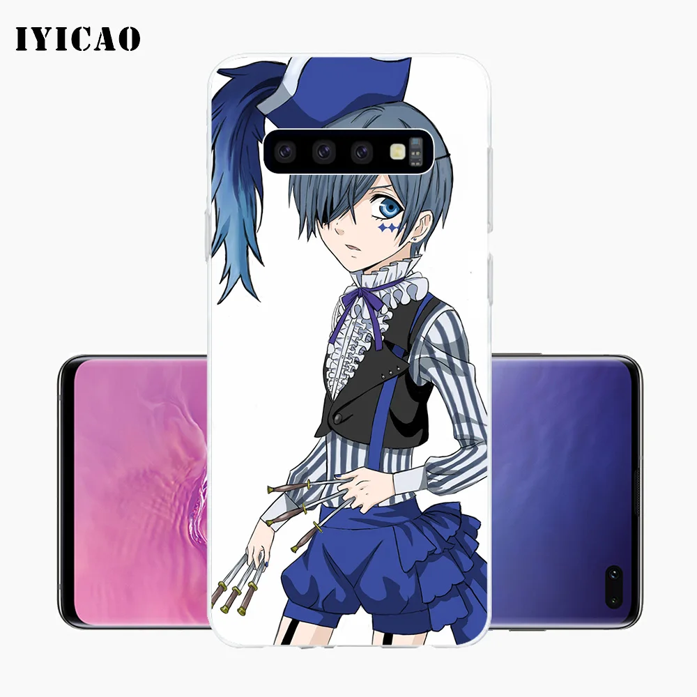 IYICAO Черный Дворецкий Ciel Мягкий силиконовый чехол для телефона Samsung Galaxy S10e S10 S9 S8 Plus