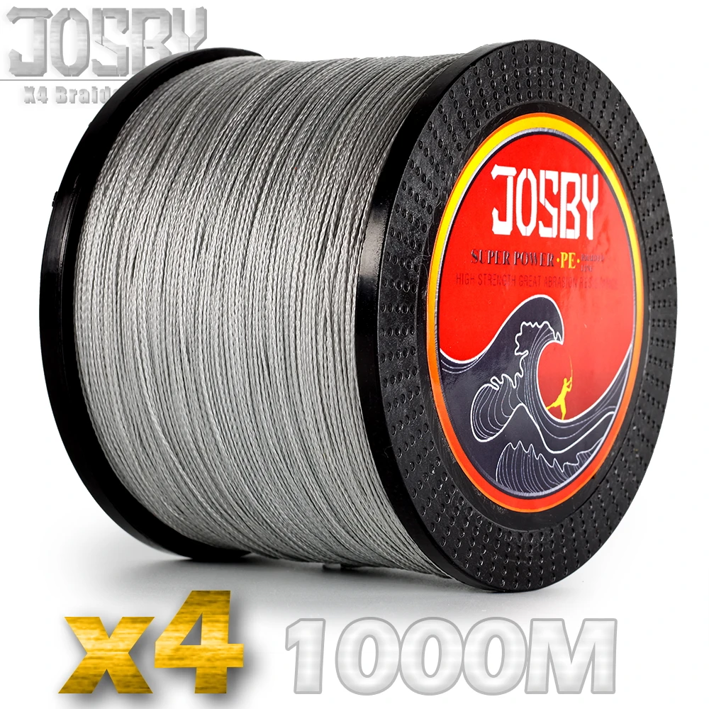 JOSBY 4 нити для рыбалки 10 8 фунтов 1000 м ПЭ плетеная рыболовная леска морской ловли
