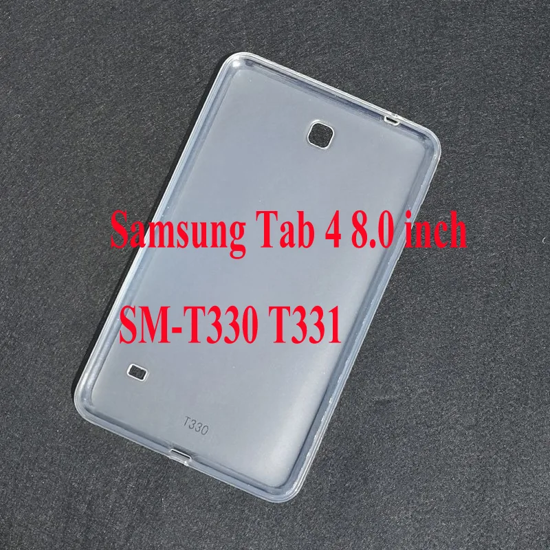 TPU Чехол-подставка из искусственной кожи для samsung galaxy tab 4 8,0, SM-T331 чехол для samsung Tab 4, 8,0 дюймов, T330, T331, T335, Чехол+ пленка+ ручка - Цвет: TPU