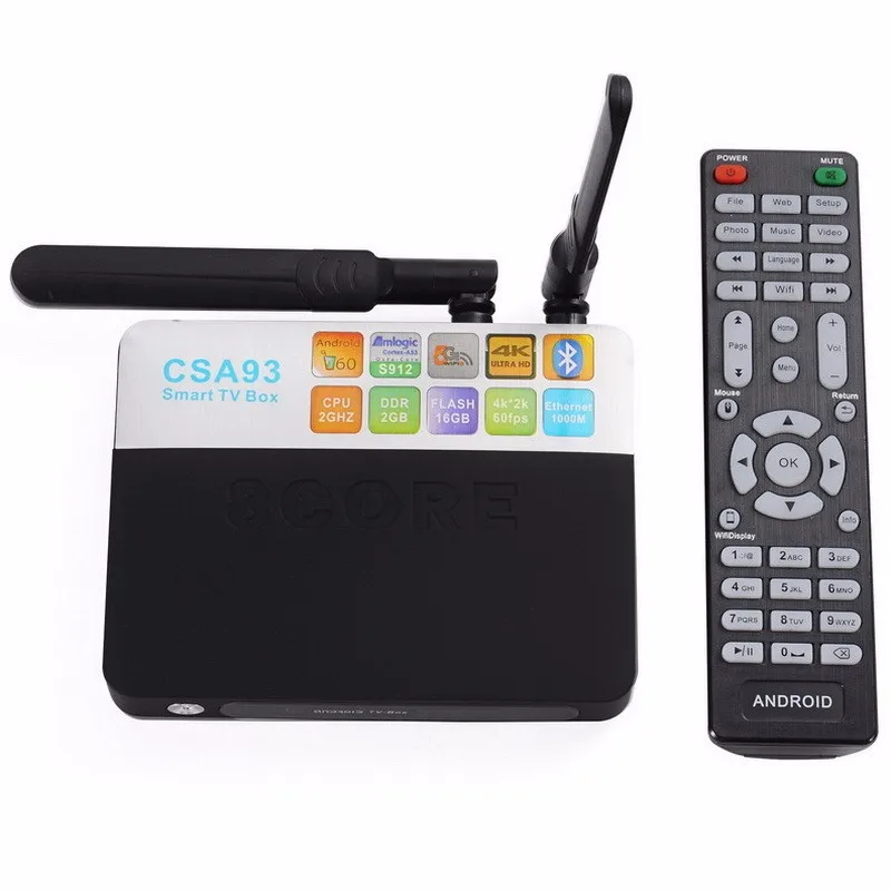 Приставка Смарт ТВ CSA93 Amlogic S912 Android 6 0 3 + 32 ГБ Wi Fi 2 4/5 ГГц Bluetooth 1000|s912 android|smart tv boxtv box 3gb |