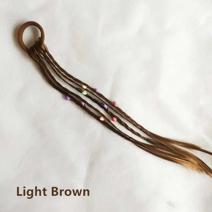 Light Brown Девушки конский хвост держатель милый шар сердце парик кольцо эластичные резинки для волос резиновые трикотажные резинки для волос Головные уборы любовь сердце аксессуары для волос - Цвет: Light Brown