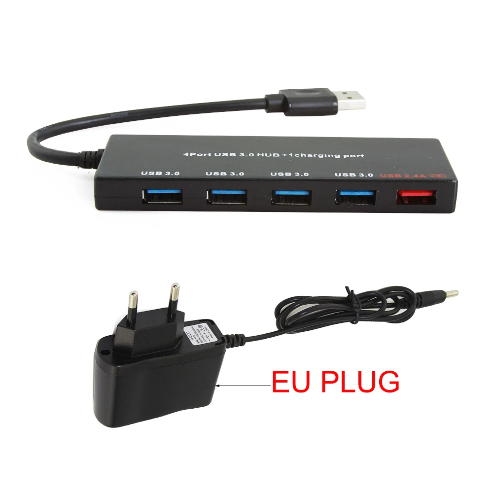 5 в 1 USB 3 0 концентратор A 4 порта быстрая зарядка 2.4A умный зарядный порт с DC источник