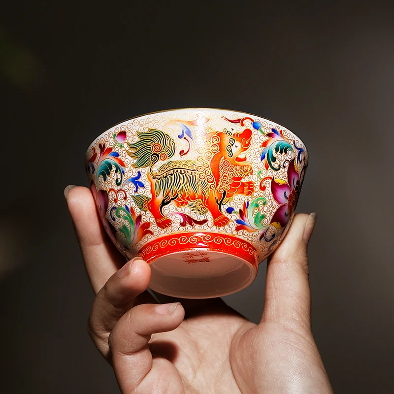 Керамическая чайная чашка 130 мл коллекция бутиков Jingdezhen проволока инкрустация