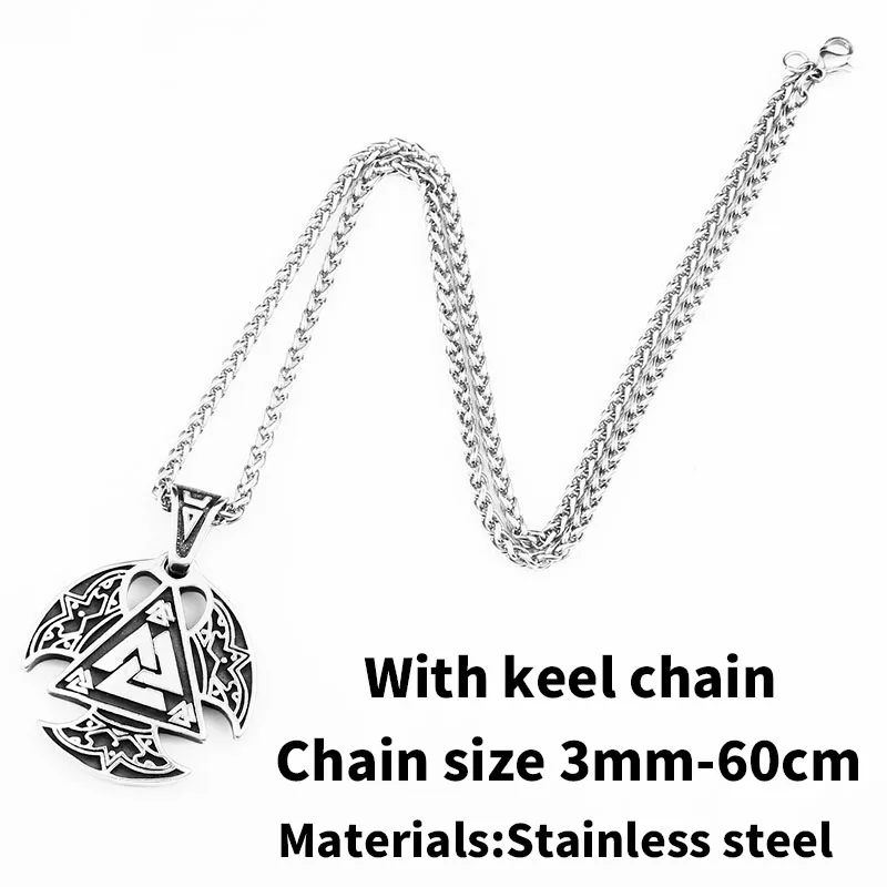 with keel chain Сталь солидер Молот Тора колье с кулоном в стиле викингов Skandinavian niemimaa кулон Модные ювелирные изделия женские аксессуары - Окраска металла: with keel chain