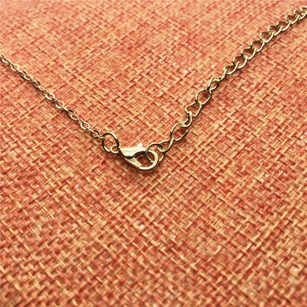 Модное ожерелье с квадратной оправой кулоном золотые аксессуары для пары в