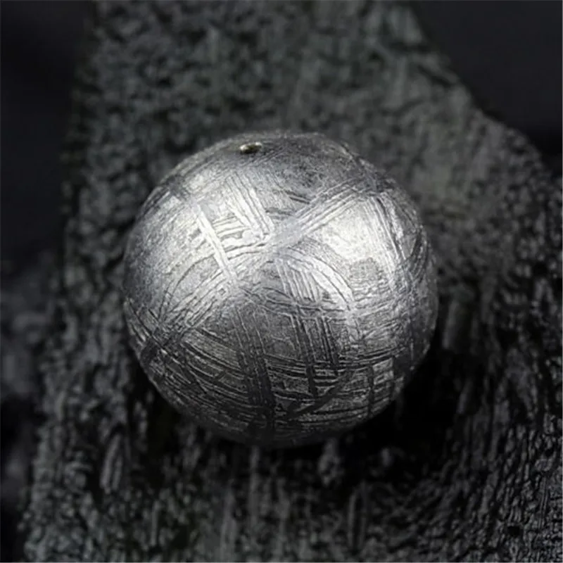 Genuine Natural Gibeon Iron Meteorite Moldavite Loose Round Beads Silver One Bead Accessory AAAAA 7mm 8mm 9mm 10mm 12mm 14mm