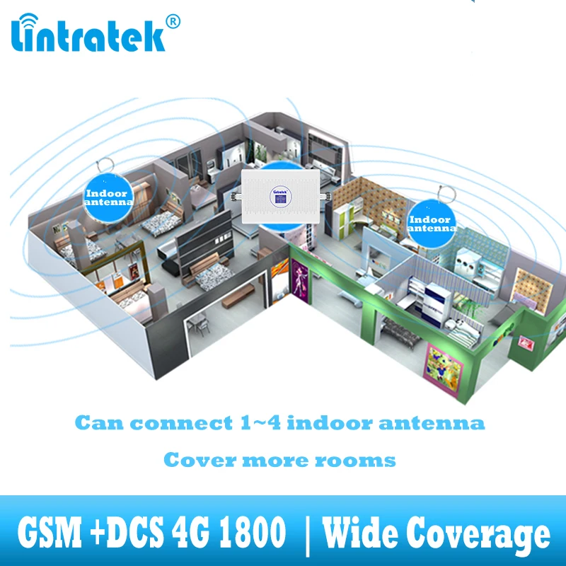 

lintratek dual band GSM 900 4G lte dcs 1800 mhz Signal Booster Cellular Cell phone Repeater 2G 4G 1800mhz internet amplifier
