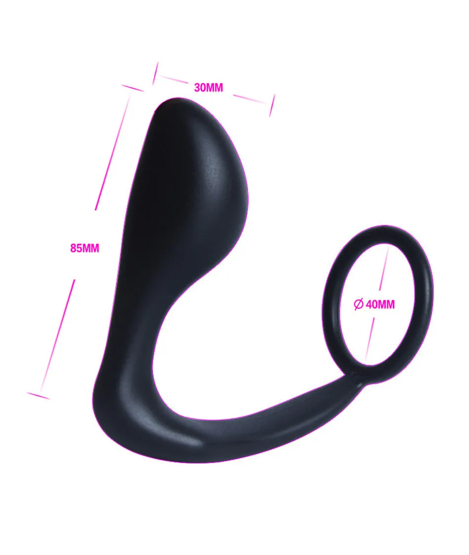 Мужской массажер простаты кольцо на член Анальная пробка силиконовая задержка