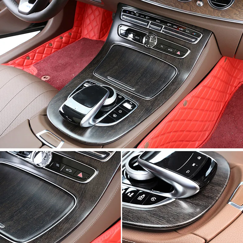 Для Mercedes Benz W213 E Class ABS Пластик цвет древесины дуба консоли рамка для задней панели чехол накладка наклейки Запчасти