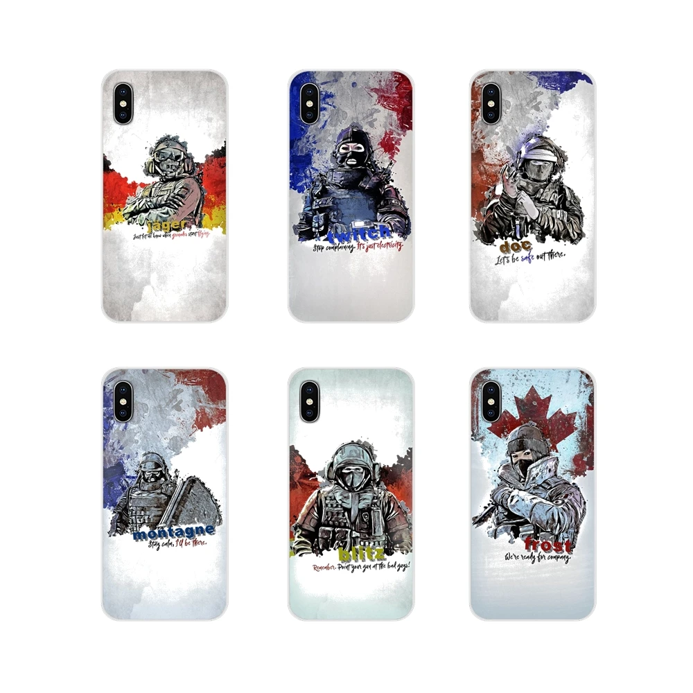 Силиконовый чехол для телефона Xiaomi Redmi Note 6A MI8 Pro S2 A2 Lite Se MIx Max 2 3 Oneplus 6T Rainbow Six Siege game