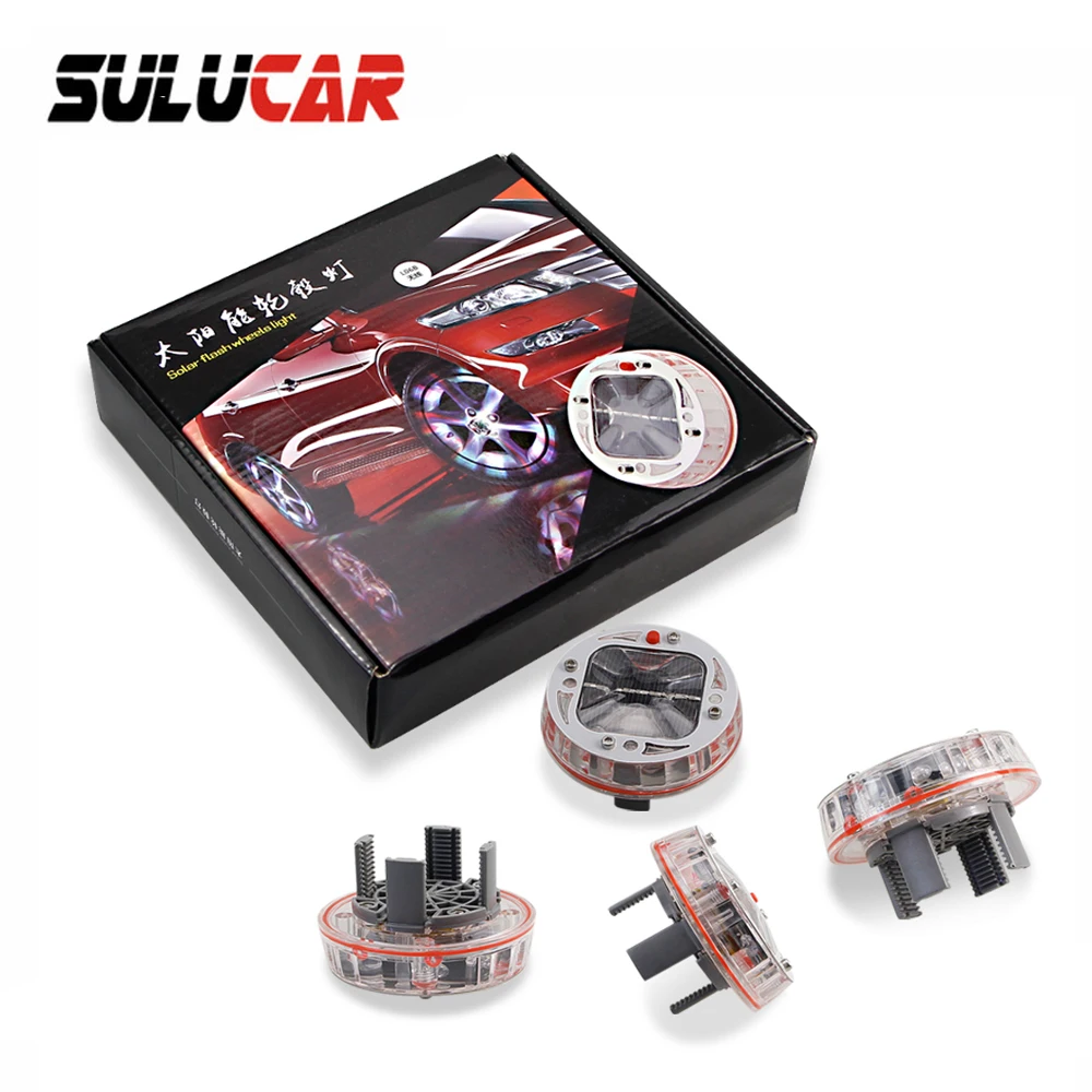 SULUCAR 4 шт. автомобильный Стайлинг украшение для шин LED авто солнечная энергия