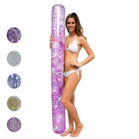 2019 new holographic glitter giant super noodle gold pink sparkly swimming ring inflatable pool float swim circle beach piscina