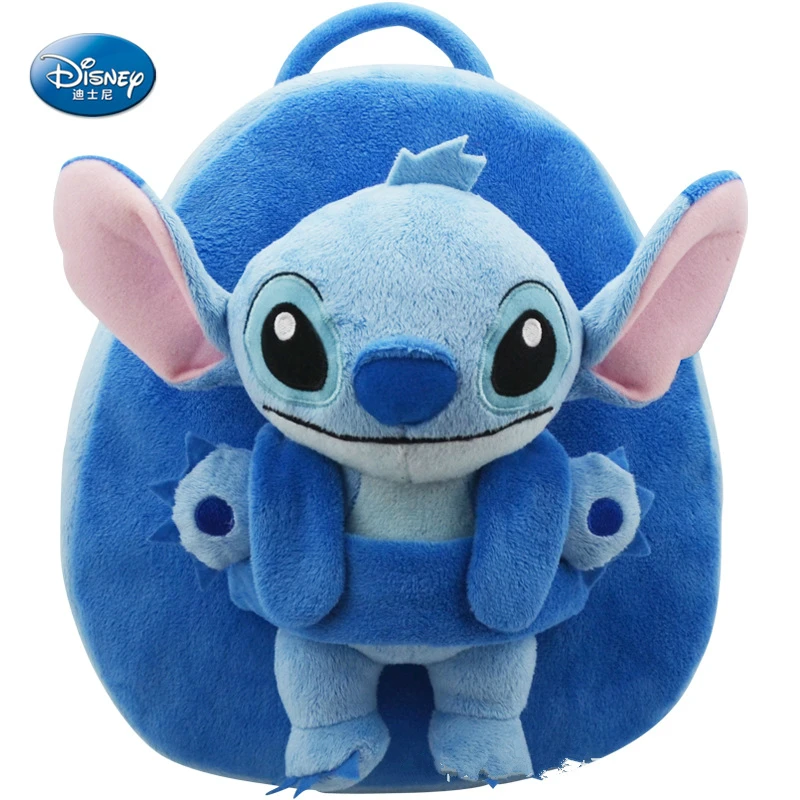 Disney Mickey Minnie Mouse Kids Plush Backpack Mini School Bag Children Girl Boys Gifts Disney Toys Pooh Stitch Plush Bags