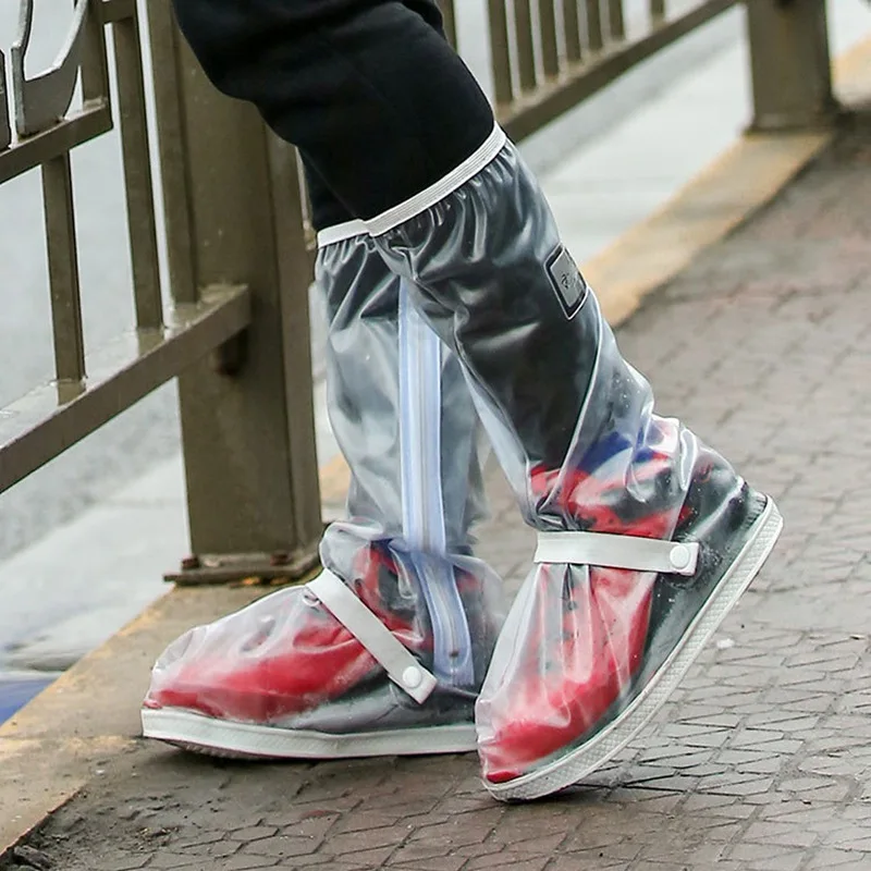 

Motorcycle Cycling Rain Shoes Covers Waterproof Bicycle Thicker Scootor Non-slip Boots Covers Overshoes Rainproof Boot Reusable