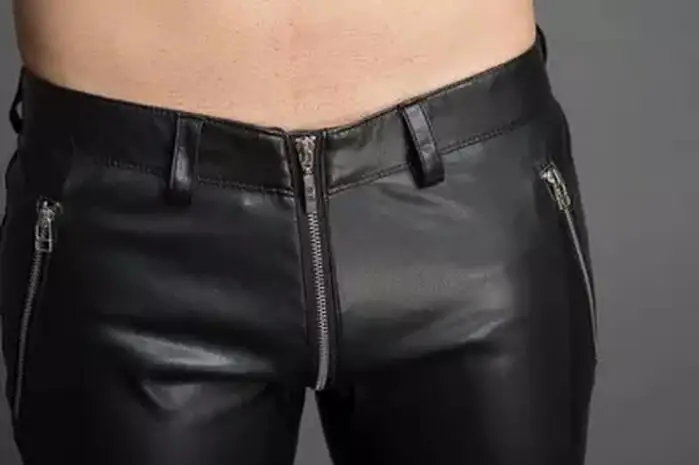 New men's clothing fashion personality Flare Pants leather pants Can be customized plus size trousers male stage costumes 28-38 | Мужская