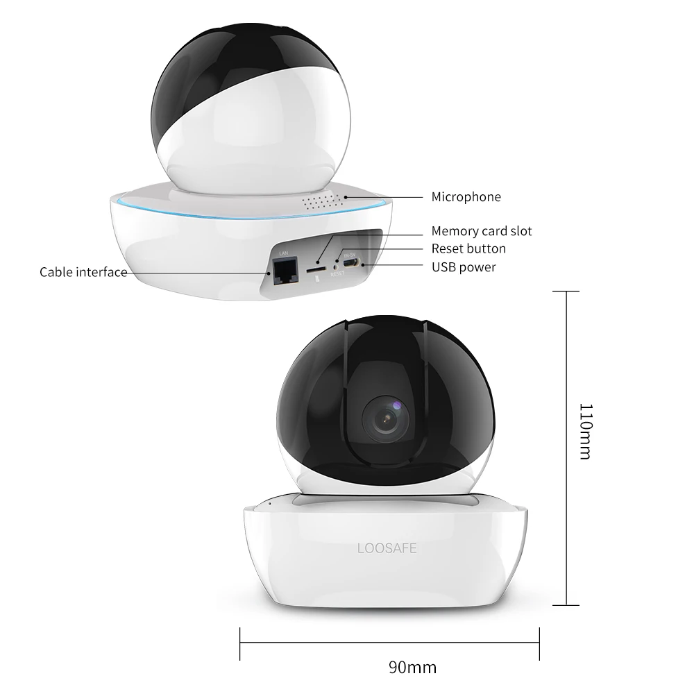LOOSAFE Беспроводная ip камера видеонаблюдения 1080P автоматическое слежение ИК|Камеры