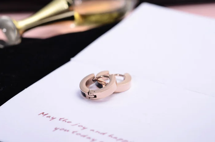 Titanium steel rose gold Earrings for woman Charm Jewelry stainless Personality Geometry shell Love | Украшения и аксессуары