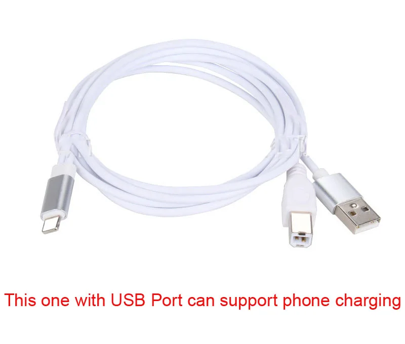 OTG кабель для IPhone MIDI usb type B инструмент клавиатура адаптер для IPhone X XS MAX XR 8 7 6 Электрический фортепиано аудио разъем