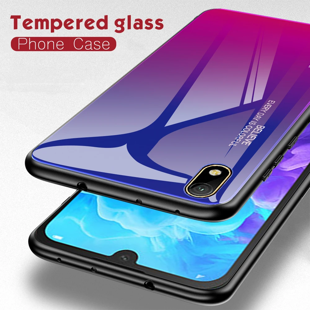Градиентный чехол для Huawei Y9prime 2019 P smart Z защитный conque honor 20lite 10lite из закаленного