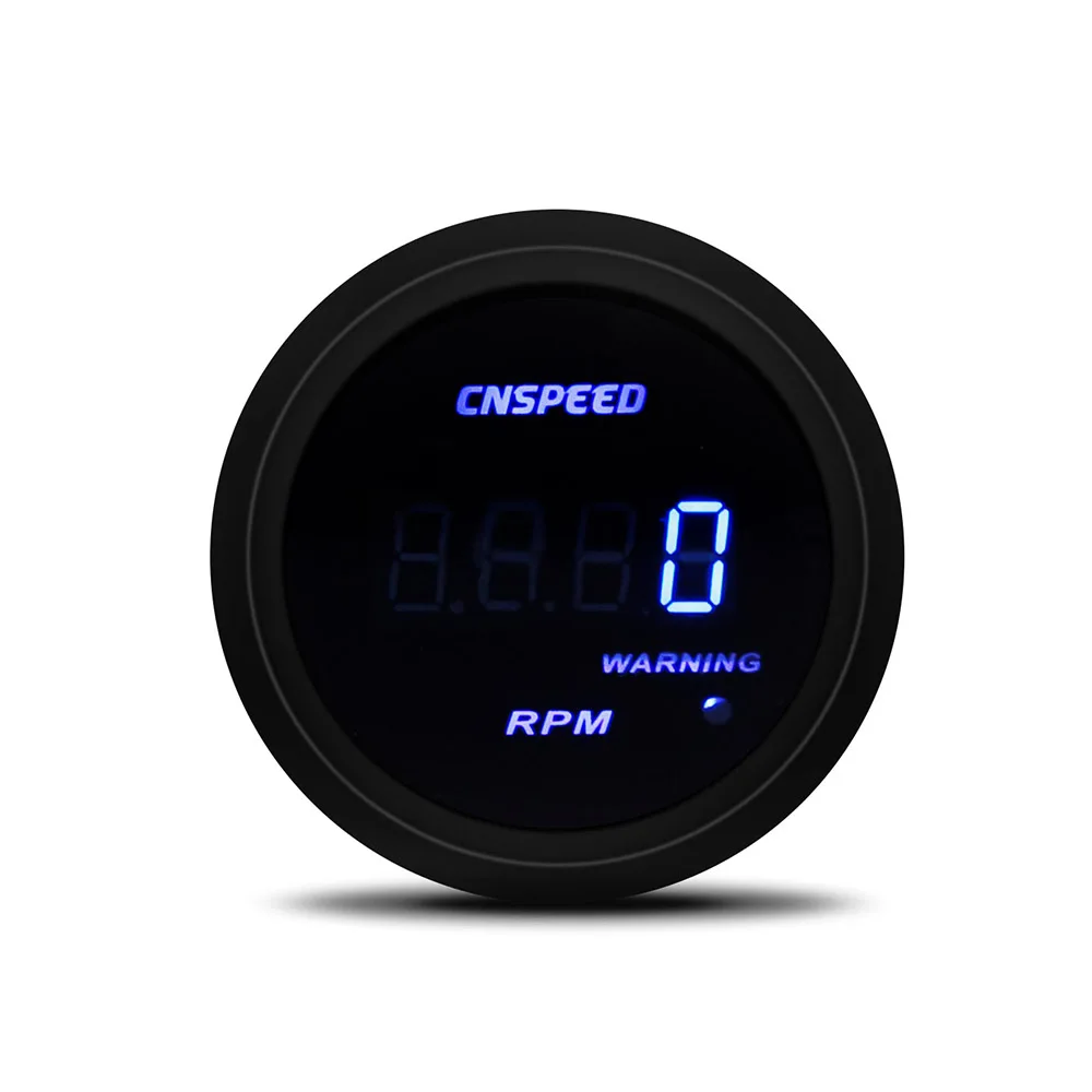 Tachometer CNSPEED " 52 мм Цифровой турбинный автомобильный измеритель пульса температура воды PSI масляный Манометр вольтметр и тахометр YC101332 - Цвет: Tachometer