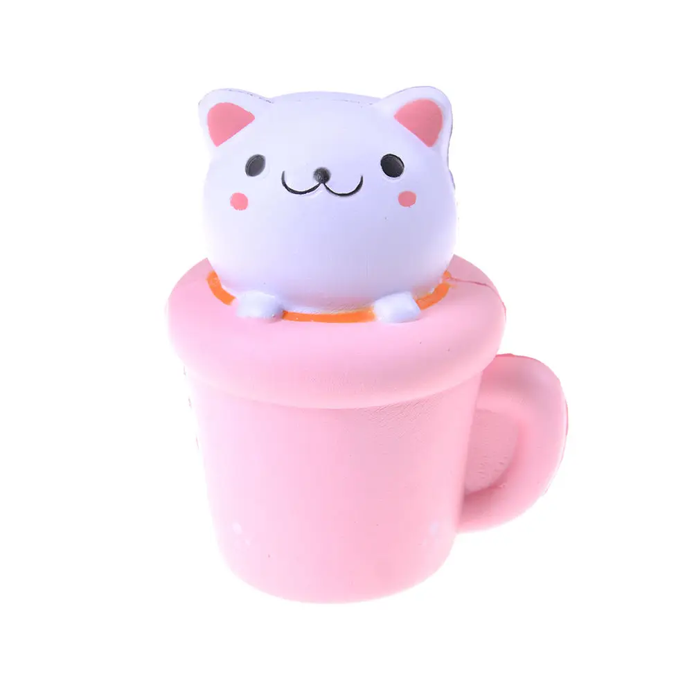 Jumbo Squishy чашка для кошки медленно поднимающийся ремень сотового телефона