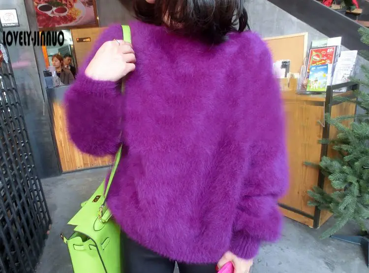 Зимний новый плюшевый бархатный норковый кашемировый свитер оптовая продажа