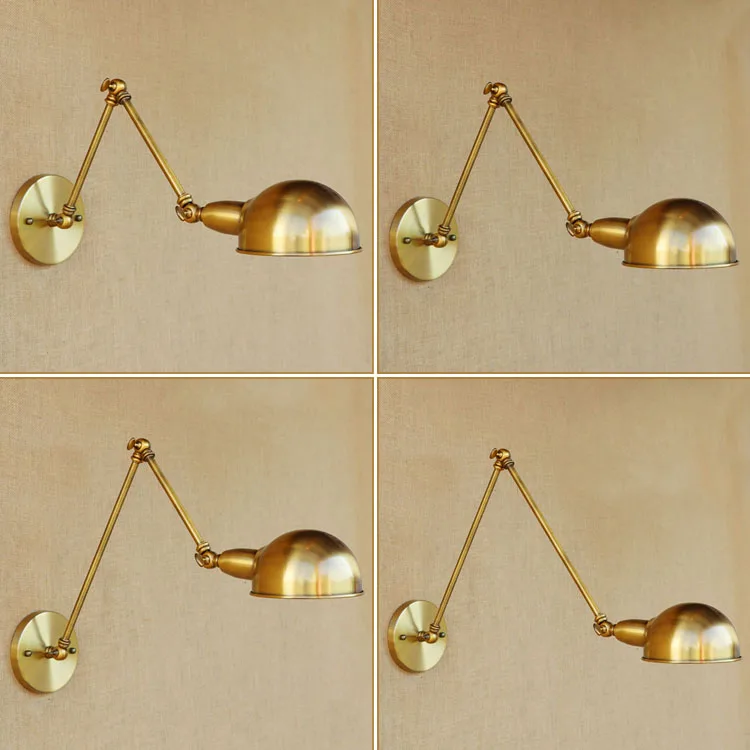 Goedkoop Koper Retro Loft Industriële Wandlamp Vintage Verstelbare Swing Lange Arm Wandlamp Edison Wandlampen Lampara De Pared