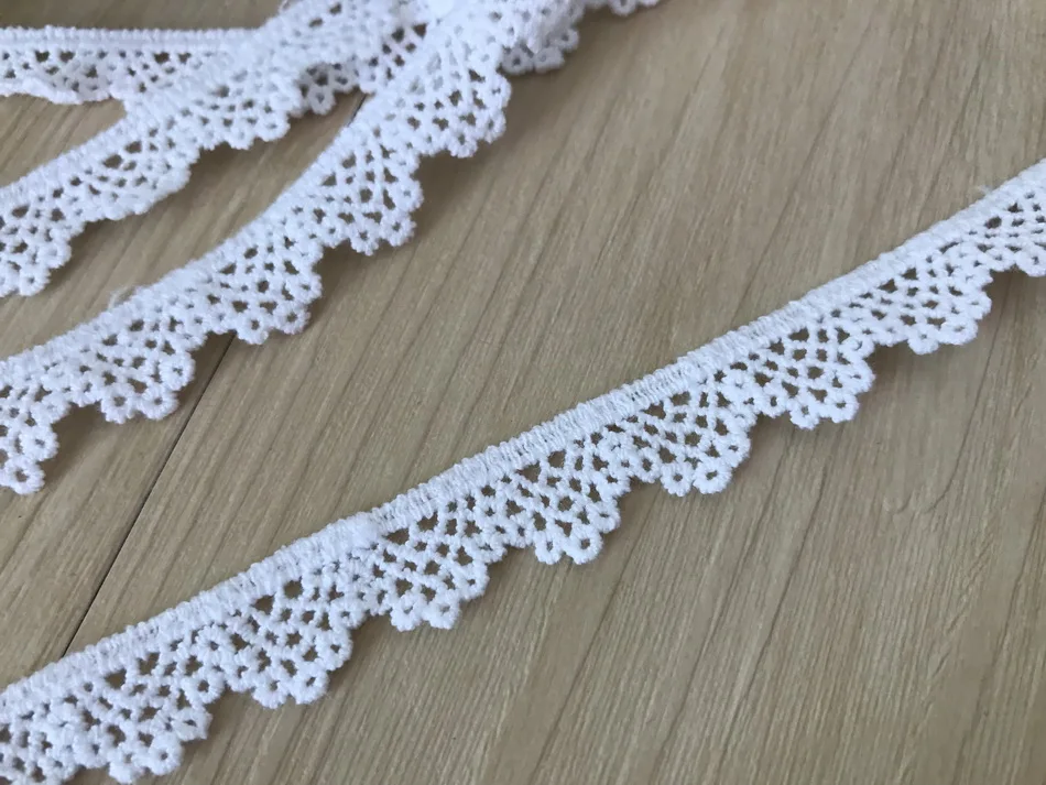 14 ярдов белая отделка хлопковая вязаная кружевная ткань лента для одежды швейная