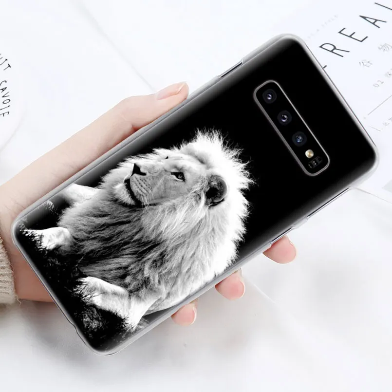 Чехол для телефона с изображением большого льва тигра и животных для samsung Galaxy S10e S10 Plus S8 S9 Plus S6 S7 Edge A40 A50 A70 M20 чехол