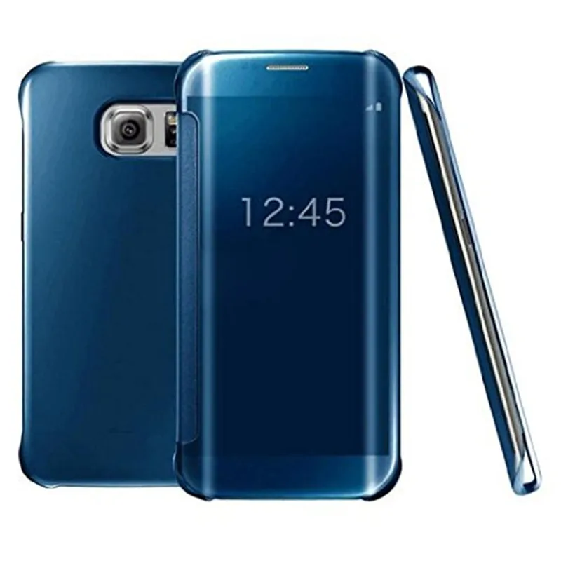 Mirror Smart View Flip Case Cover for Samsung Galaxy S6 S7 Edge Plus Note 4 5 C5 C7 J3 J5 J7 Window Luxury Full Protector New | Мобильные
