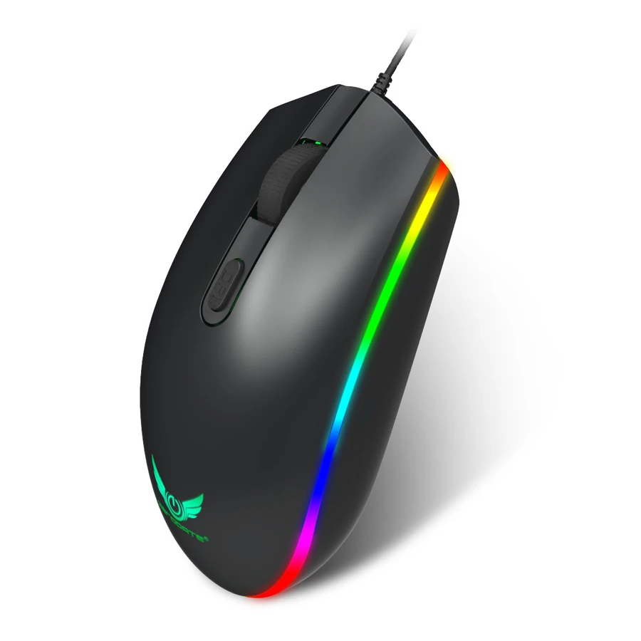 Black Профессиональная Проводная игровая мышь 4 кнопки RGB светодиодный оптическая USB компьютерная мышь геймер мыши S900 игровая мышь для ПК ноутбука - Цвет: Black