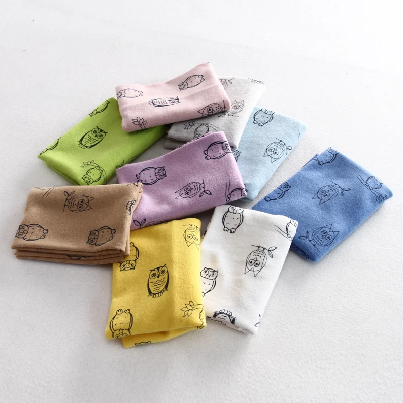 Новый хлопковый Детский шарф в клетку с рисунком Совы и рыбы Зимние теплые