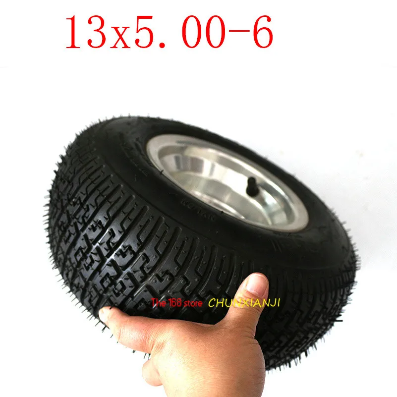 Хорошее качество 13x5. 00-6 дюймов бескамерные шины для ATV QUAD Bike Gokart скутер мини Багги косилка 13*5,00-6