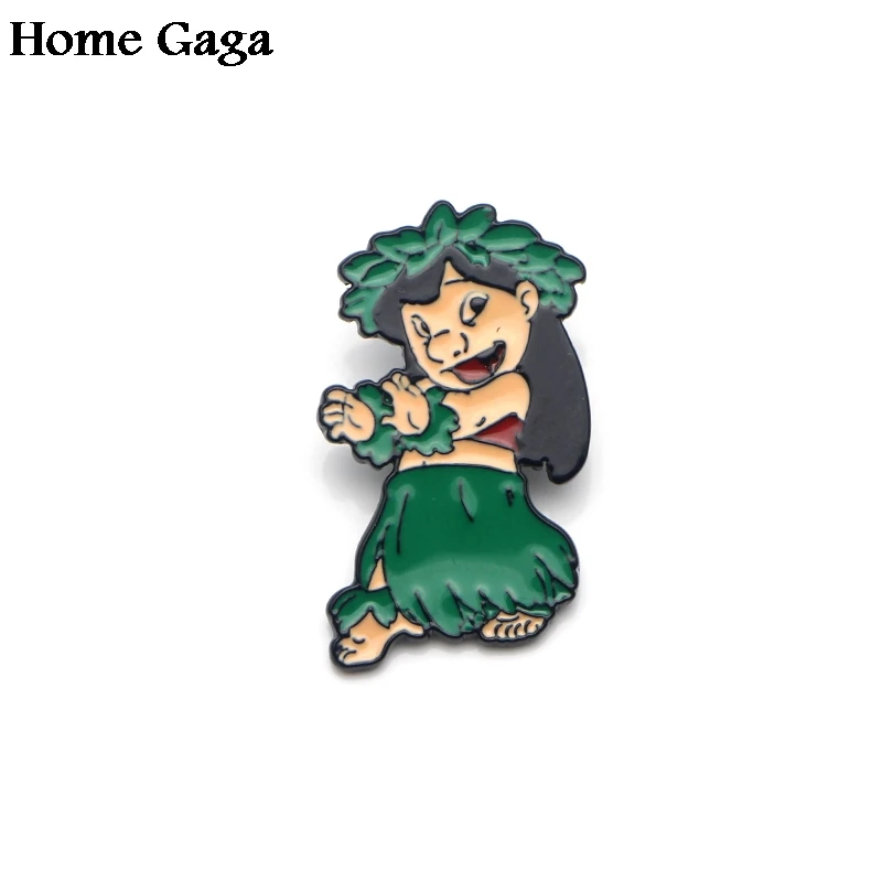 Homegaga Стич Лило цинк мультфильм булавки для мужчин женщин para рубашка Шарм пальто insignia одежда рюкзак медаль значки Броши D1729