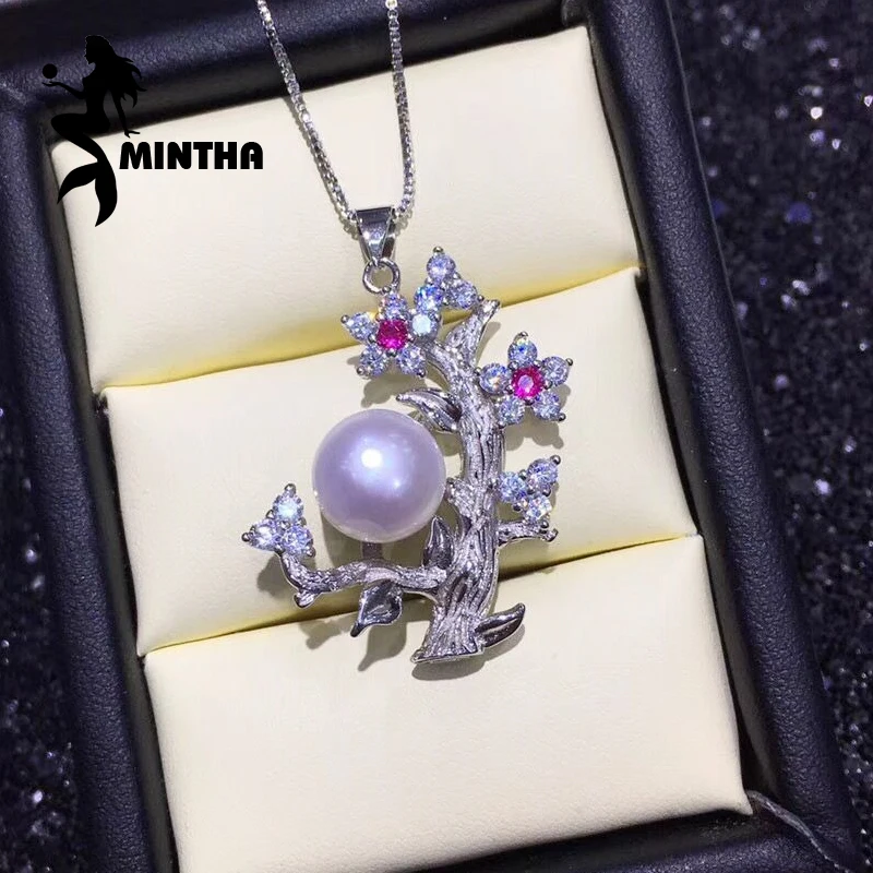 Серьги из жемчуга mintha кулон ожерелье для женщин натуральные Подвески с