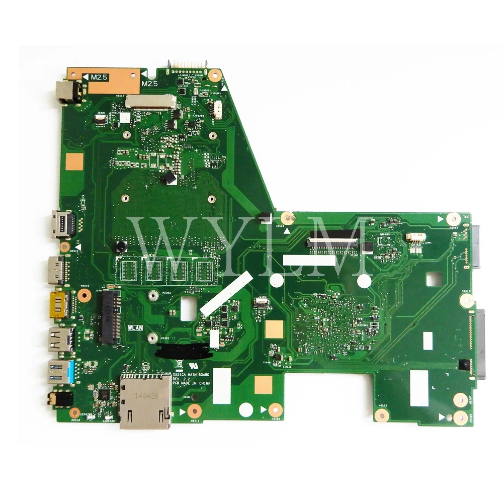 X551CA 1007U Процессор без памяти Материнская плата Asus X551C X551CAP ноутбука 60NB0340-MB1060 100%