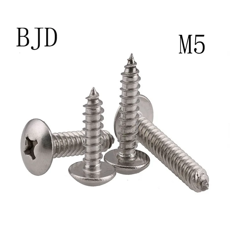 50 шт. M5 * 13/80 винты 5 мм JISB1122T из нержавеющей стали с грибовидной головкой для винтов