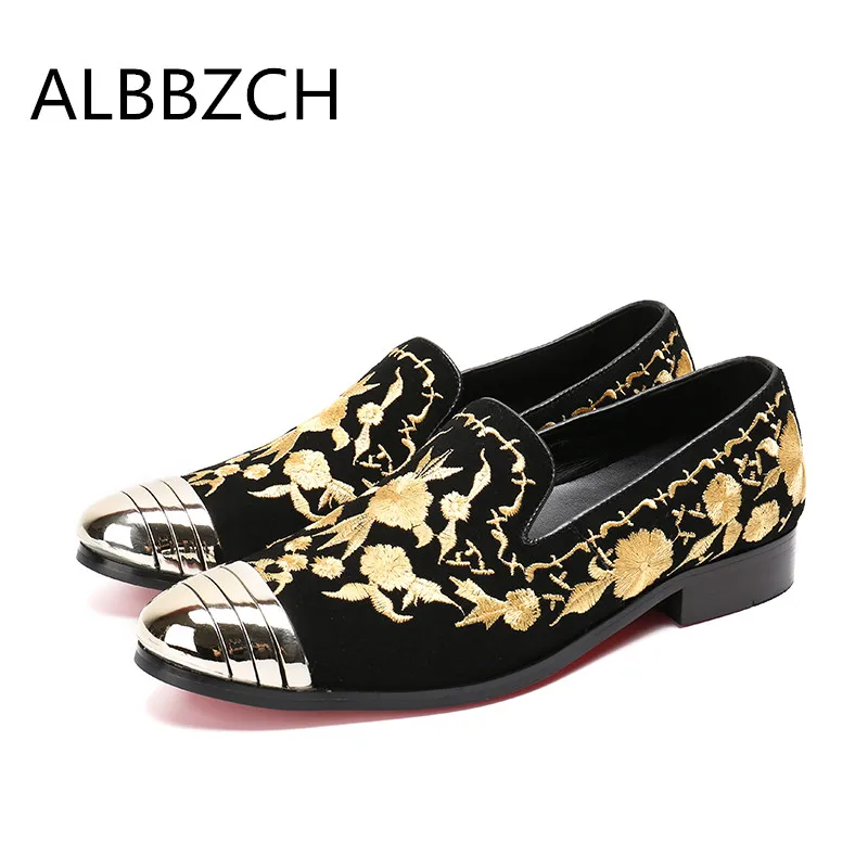 Новинка Мужская модная повседневная обувь из натуральной кожи с вышивкой