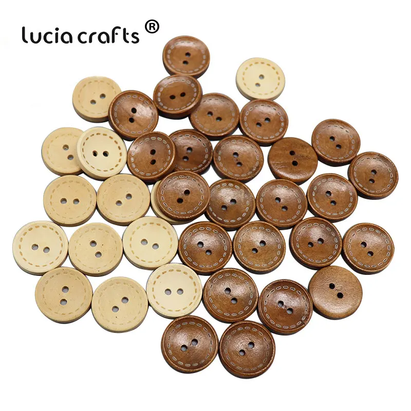 Lucia crafts букет невесты 6 штук в партии 24 шт. 20 мм с 2 отверстиями круглые деревянные пуговицы лазерной маркировки натуральный пуговицы, аксессуары для одежды E0120