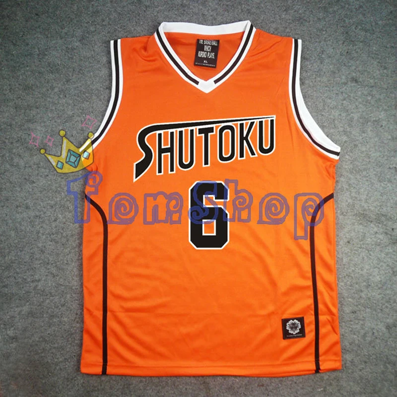 Аниме KUROKO'S Баскетбол Kuroko no Basuke Косплей Shutoku школа #6 Midorima Shintaro гостевой Джерси