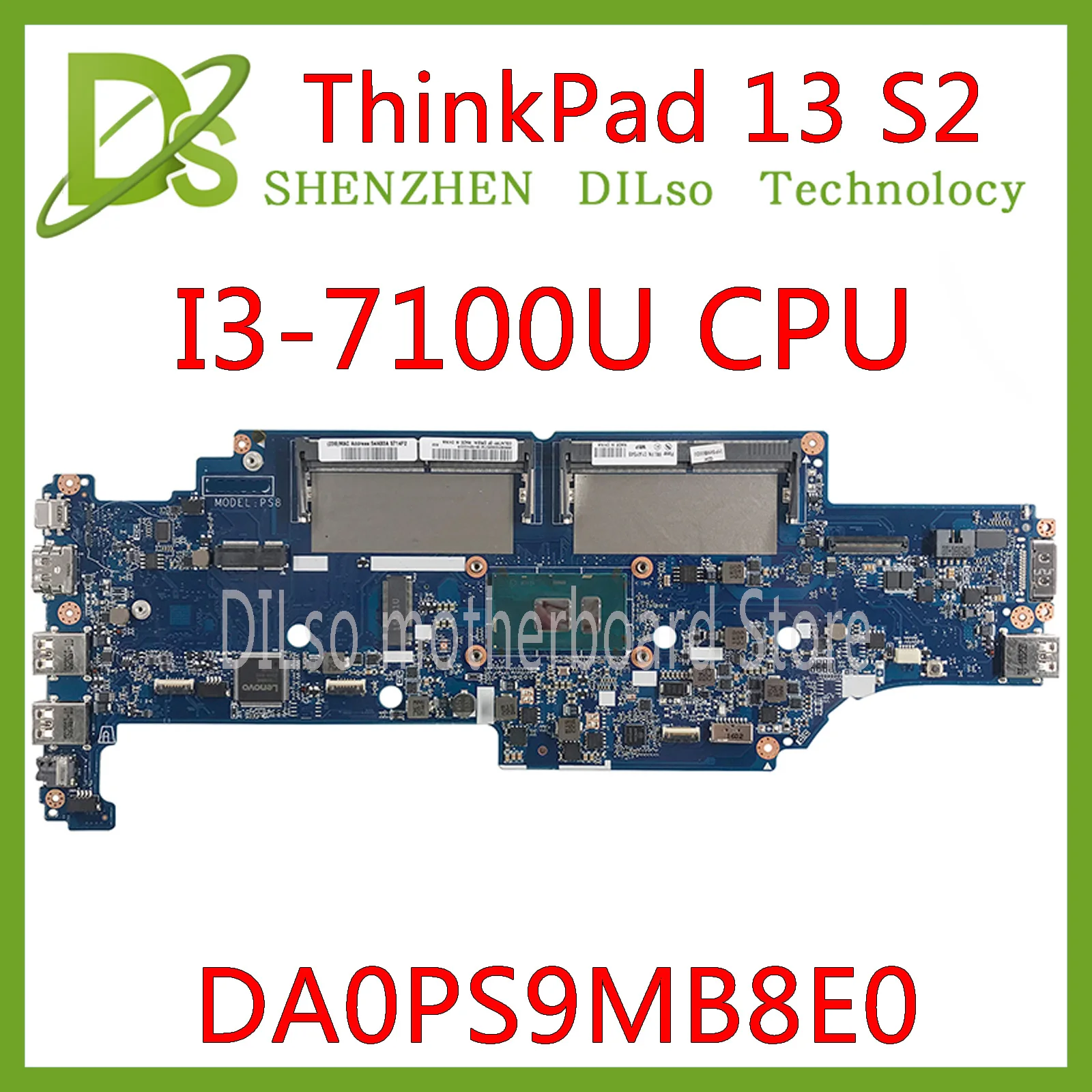 KEFU DA0PS9MB8E0 материнская плата для ноутбука Lenovo ThinkPad 13 S2 I3 7100U процессор оригинал