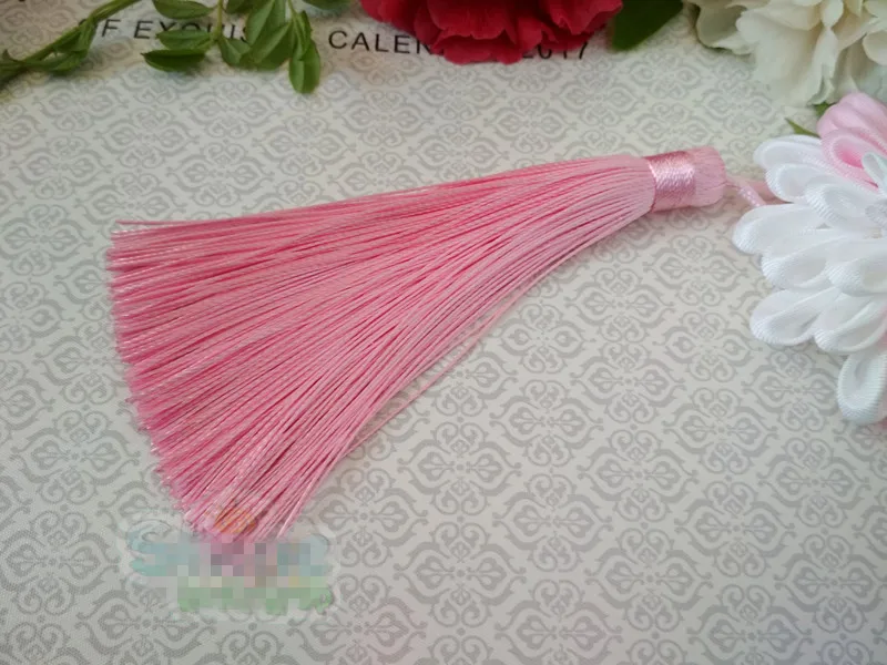 Ручная работа заколка для волос из хлопчатобумажной ткани Розовый Белый в